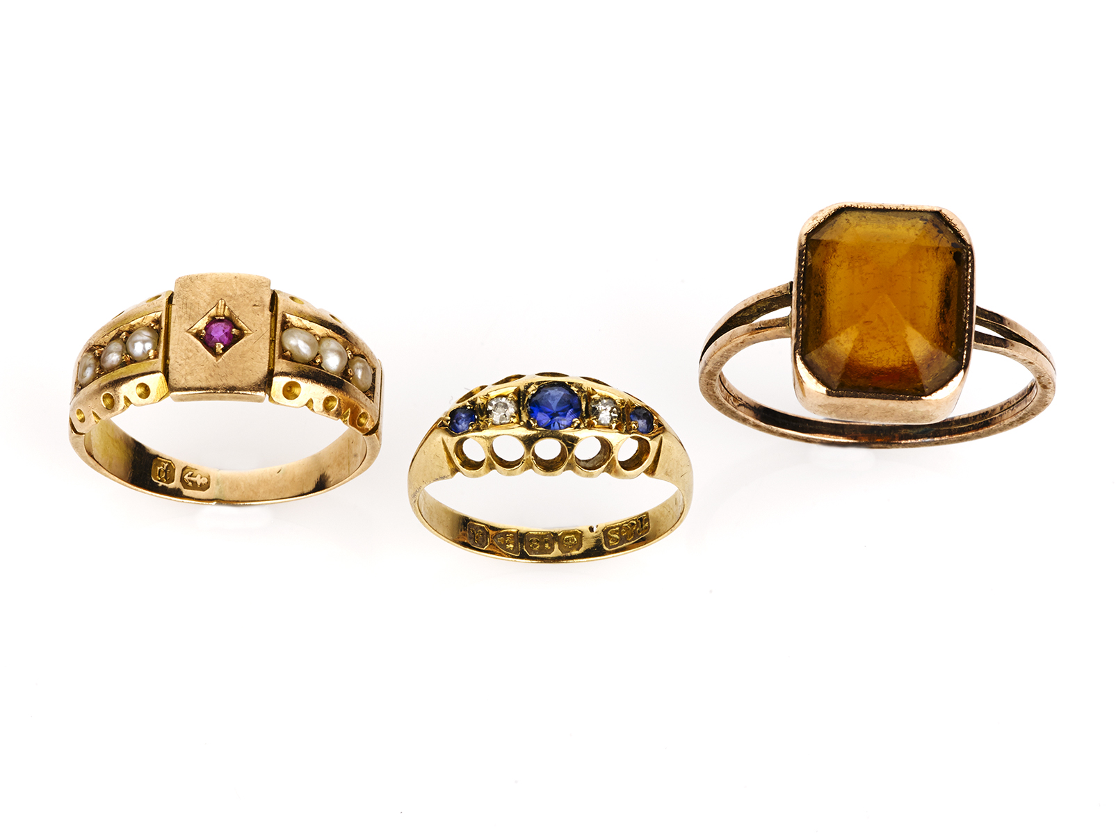 Three Various Gold Rings - Shapiro Auctioneers