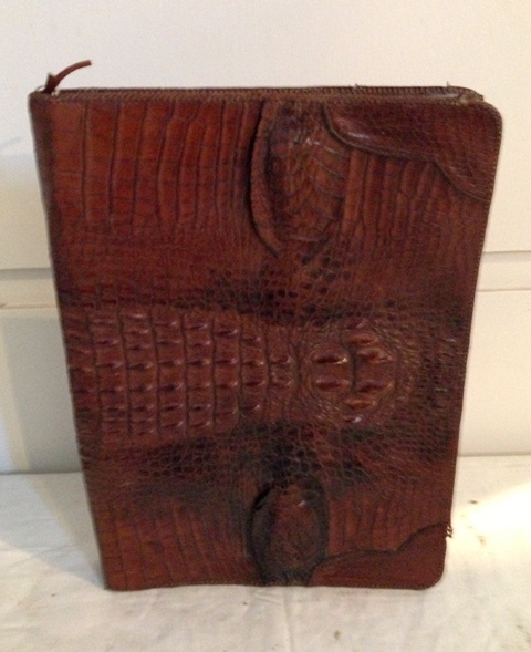 19th Century Crocodile Briefcase - Shapiro Auctioneers