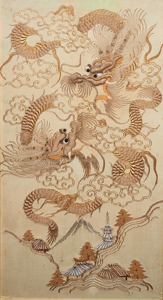 Japanese Embroidered Panel - Shapiro Auctioneers