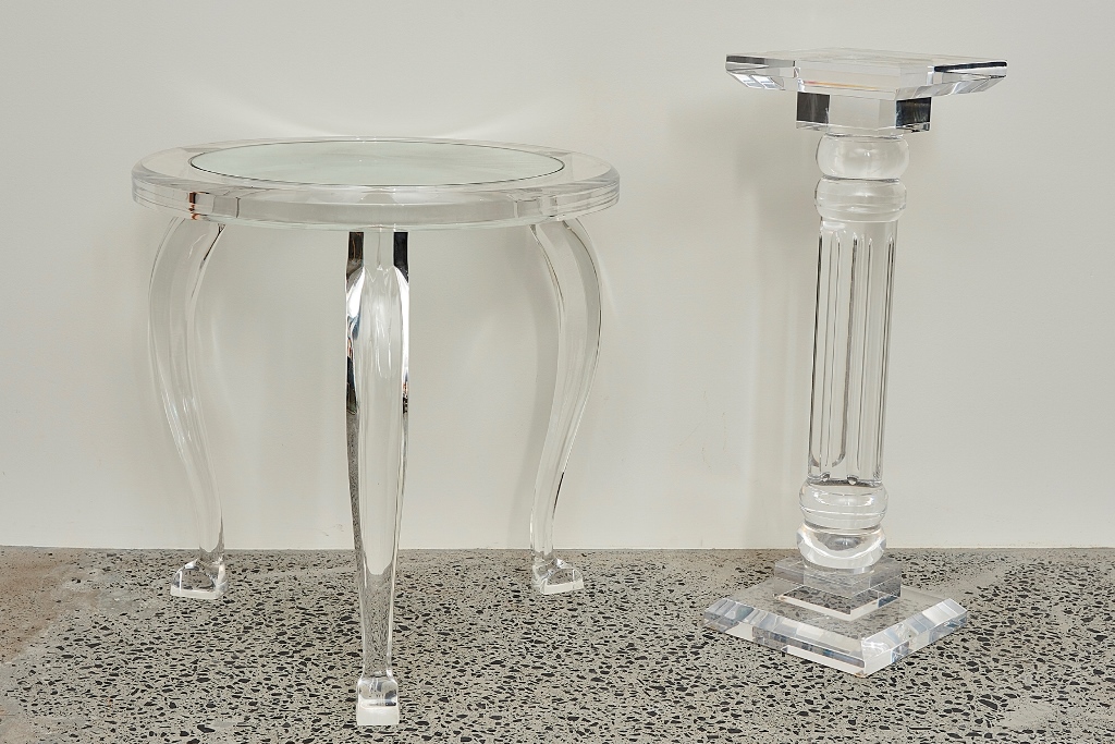 small lucite kitchen table