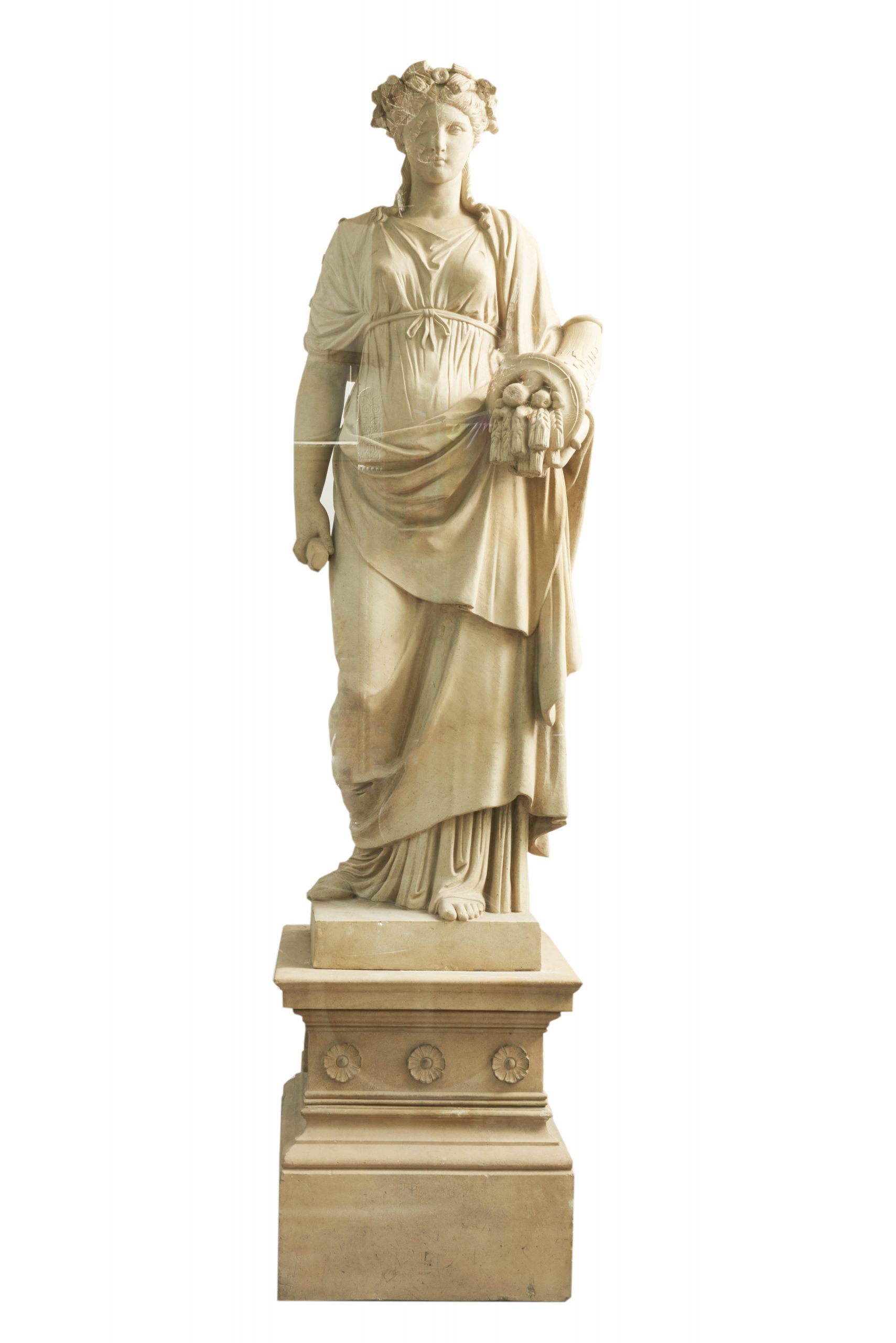Prussian Stoneware Statue of Demeter