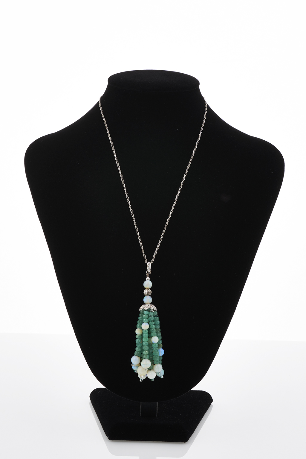 Opal Emerald and Crystal Necklace - Shapiro Auctioneers